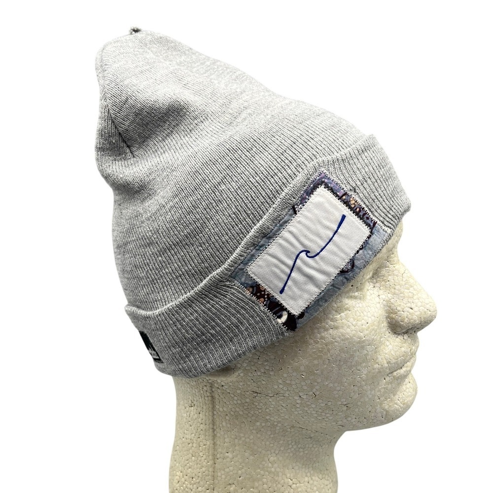 Holy Cap Co Beanie Unisex One Size Gray Knit Fold Cuff Minimal Streetwear Casual